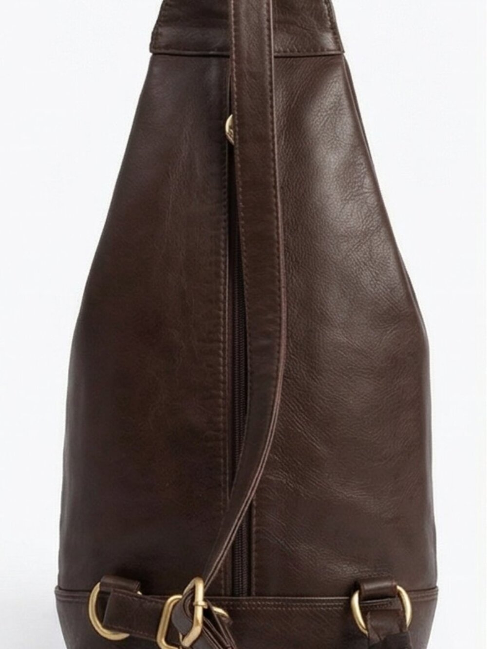 Vintage Lord & Taylor Brown Leather Crossbody Bag - Picture 6 of 9